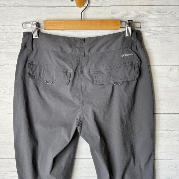 Columbia Sportswear Pants Womens Size 8 Dark Gray Hiking Capri Outdoor Gorpcore - Picture 14 of 16